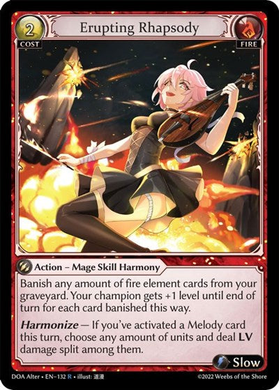 Erupting Rhapsody - 132 - Rare - Dawn of Ashes Alter Edition