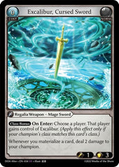 Excalibur, Cursed Sword - 034 - Super Rare - Dawn of Ashes Alter Edition