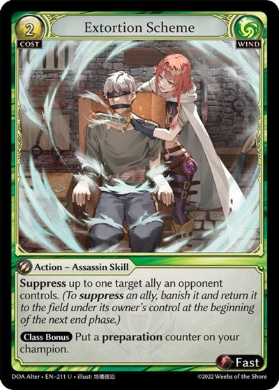 Extortion Scheme - 211 - Uncommon - Dawn of Ashes Alter Edition