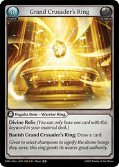 Grand Crusader's Ring - 038 - Ultra Rare - Dawn of Ashes Alter Edition