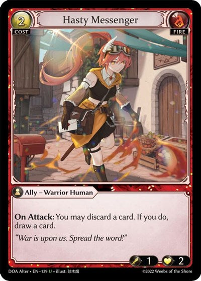Hasty Messenger - 139 - Uncommon - Dawn of Ashes Alter Edition