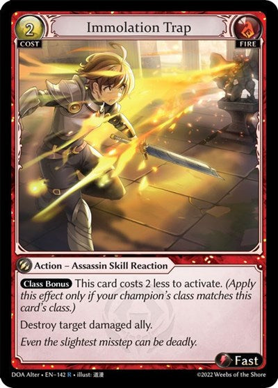 Immolation Trap - 142 - Rare - Dawn of Ashes Alter Edition