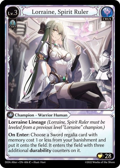 Lorraine, Spirit Ruler - 006 - Common - Dawn of Ashes Alter Edition
