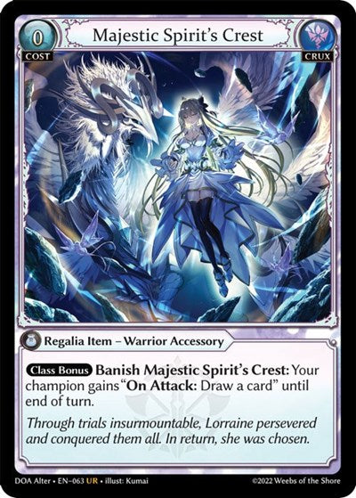 Majestic Spirit's Crest - 063 - Ultra Rare - Dawn of Ashes Alter Edition