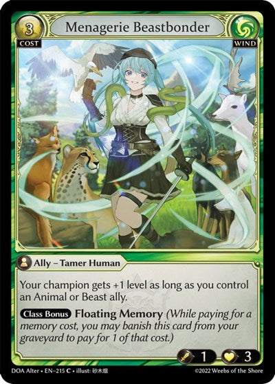 Menagerie Beastbonder - 215 - Common - Dawn of Ashes Alter Edition