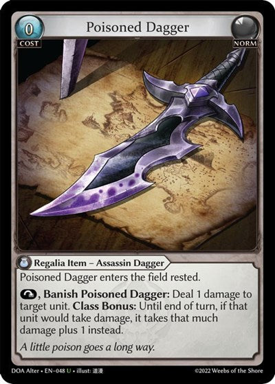 Poisoned Dagger - 048 - Uncommon - Dawn of Ashes Alter Edition