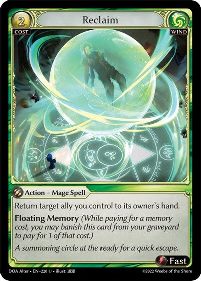 Reclaim - 220 - Uncommon - Dawn of Ashes Alter Edition