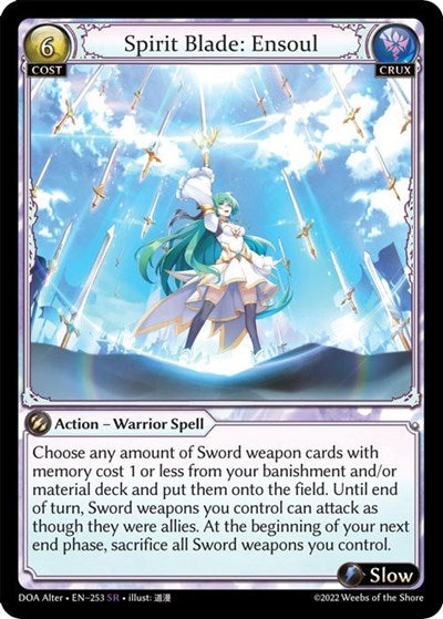 Spirit Blade: Ensoul - 253 - Super Rare - Dawn of Ashes Alter Edition