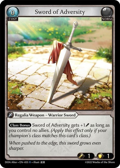 Sword of Adversity - 055 - Rare - Dawn of Ashes Alter Edition