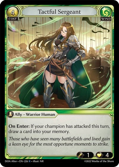 Tactful Sergeant - 226 - Rare - Dawn of Ashes Alter Edition