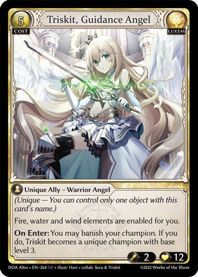 Triskit, Guidance Angel - 264 - Super Rare - Dawn of Ashes Alter Edition