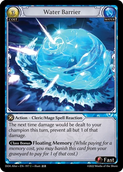 Water Barrier - 197 - Uncommon - Dawn of Ashes Alter Edition