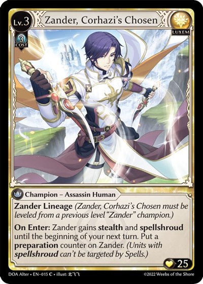 Zander, Corhazi's Chosen - 015 - Common - Dawn of Ashes Alter Edition