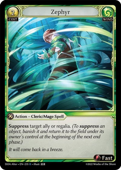 Zephyr - 235 - Rare - Dawn of Ashes Alter Edition