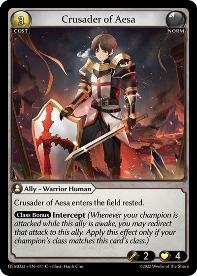 Crusader of Aesa - 011 - Common - 2022 Demo Deck