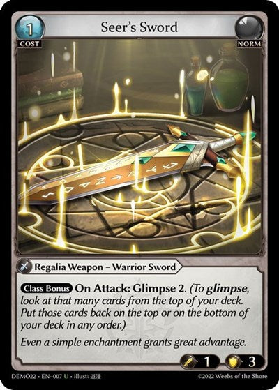 Seer's Sword - 007 - Uncommon - 2022 Demo Deck