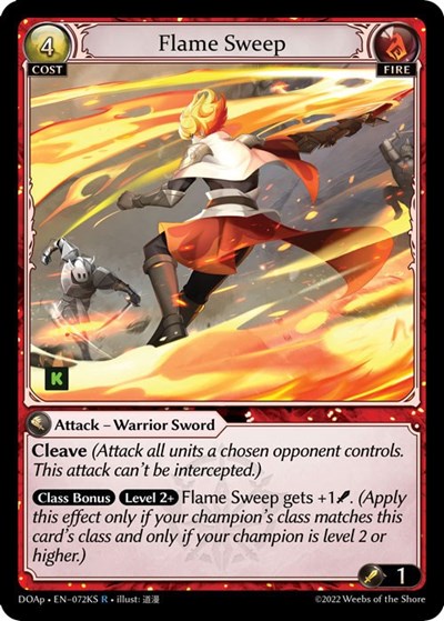 Flame Sweep - 072KS - Rare - Dawn of Ashes Prelude