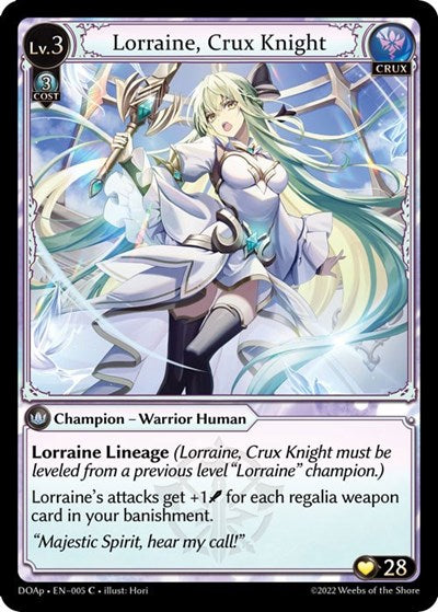 Lorraine, Crux Knight - 005 - Common - Dawn of Ashes Prelude