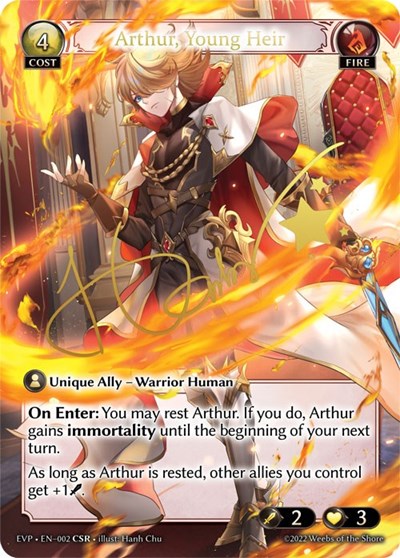 Arthur, Young Heir - 002 - Collector Super Rare - Dawn of Ashes Event Pack