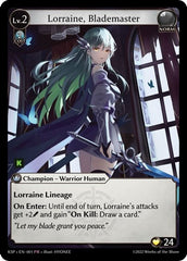 Lorraine, Blademaster - 001 - Promo - Kickstarter Promotional Cards