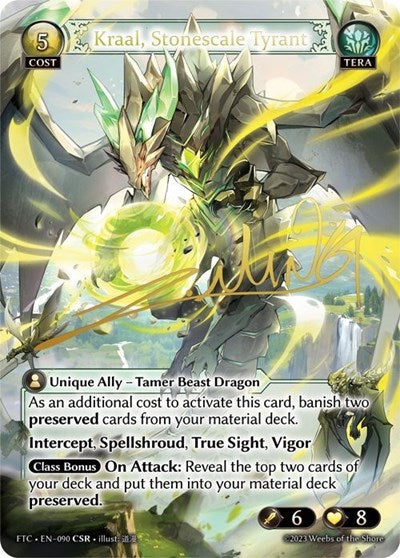 Kraal, Stonescale Tyrant - 090 - Collector Super Rare - Fractured Crown