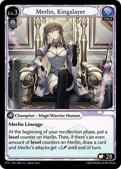 Merlin, Kingslayer - 004 - Super Rare - Fractured Crown
