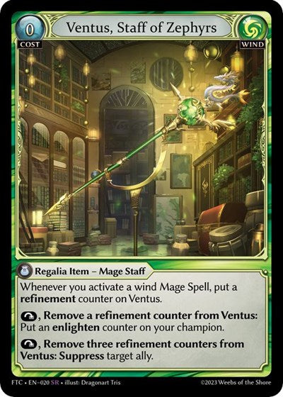 Ventus, Staff of Zephyrs - 020 - Super Rare - Fractured Crown
