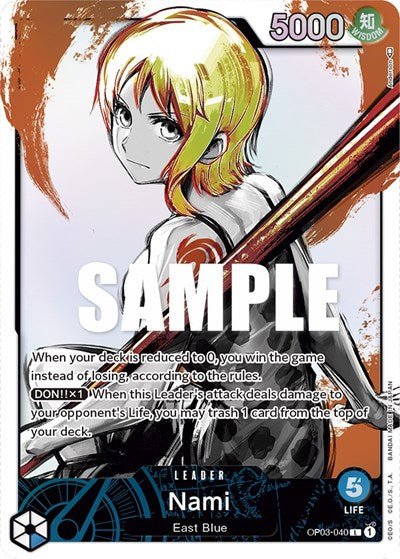 Nami - OP03-040 - Leader (Alternate Art) - Pillars of Strength