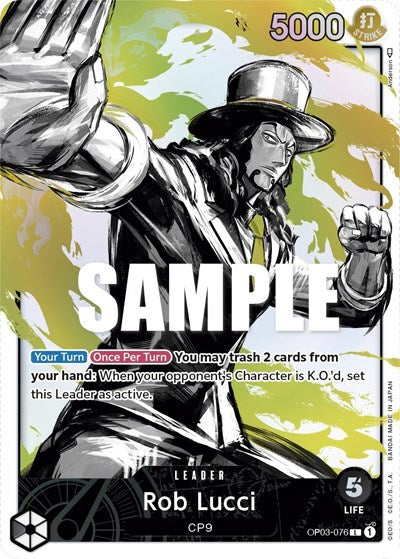 Rob Lucci - OP03-076 - Leader (Alternate Art) - Pillars of Strength