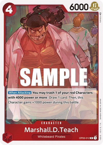 Marshall.D.Teach - OP03-012 - Rare - Pillars of Strength