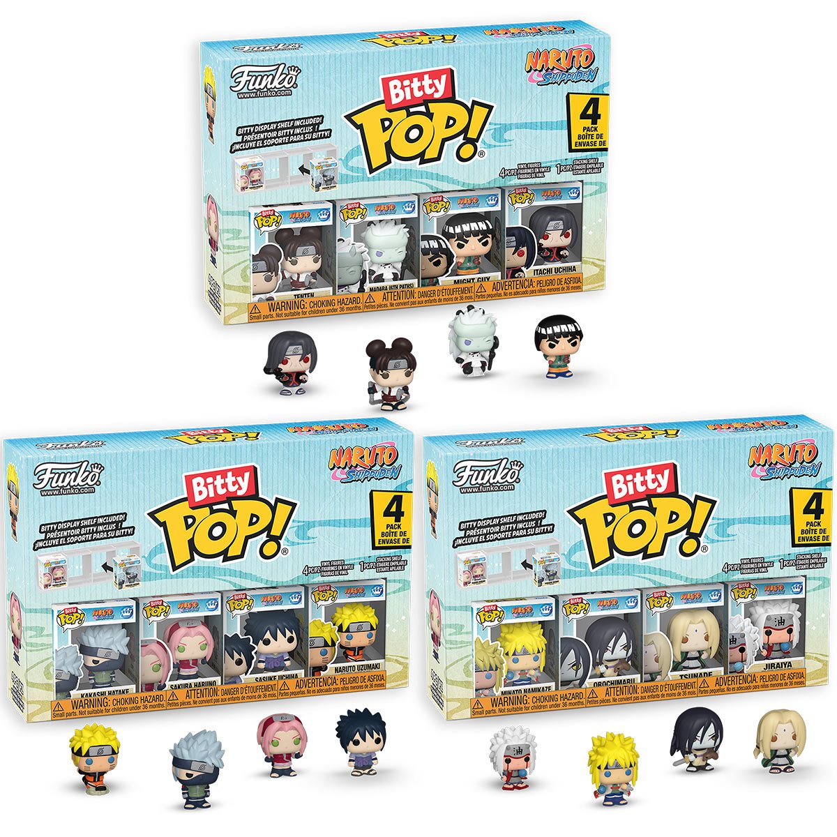 Naruto Funko Bitty Pop! Mini-Figure 4-Pack Case of 12