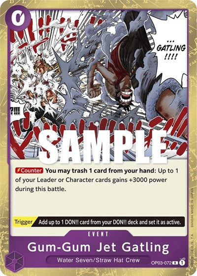 Gum-Gum Jet Gatling - OP03-072 - Rare - Pillars of Strength