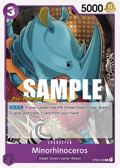 Minorhinoceros - OP03-069 - Common - Pillars of Strength Pre-Release Cards