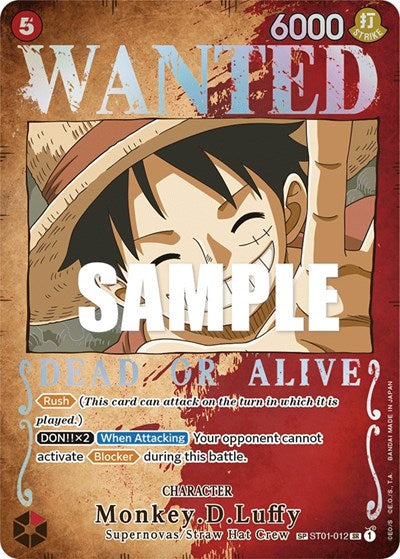 Monkey.D.Luffy - ST01-012 - Super Rare (Wanted Poster) - Pillars of Strength