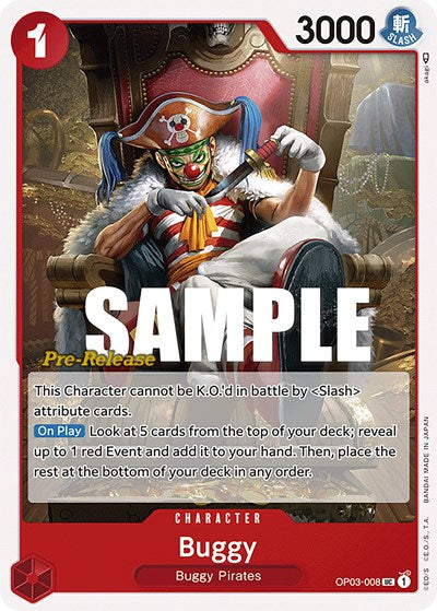 Buggy - OP03-008 - Uncommon - Pillars of Strength Pre-Release Cards