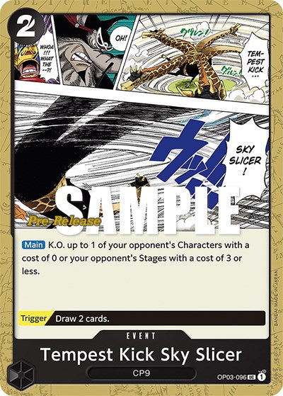 Tempest Kick Sky Slicer - OP03-096 - Uncommon - Pillars of Strength Pre-Release Cards