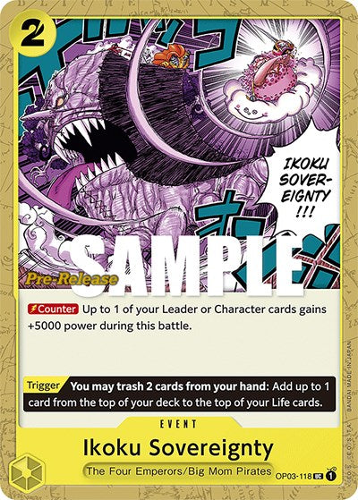 Ikoku Sovereignty - OP03-118 - Uncommon - Pillars of Strength Pre-Release Cards