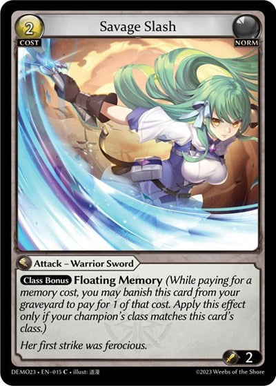Savage Slash - 015 - Common - 2023 Demo Deck