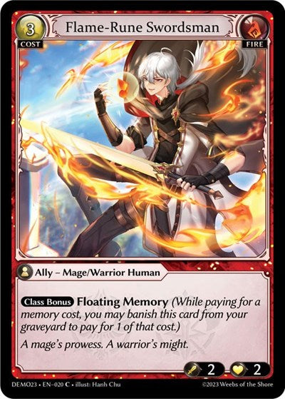 Flame-Rune Swordsman - 020 - Common - 2023 Demo Deck