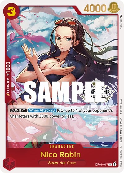 Nico Robin - OP01-017 - Promo (Store Championship 2023 Participation Pack Vol.1) - One Piece Promotion Cards