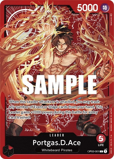 Portgas.D.Ace - OP03-001 - Leader (Special Goods Set -Ace/Sabo/Luffy-) - One Piece Promotion Cards