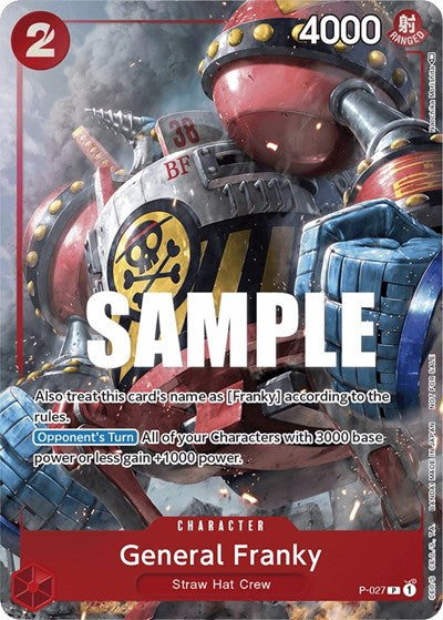 General Franky (Event Pack Vol. 2) - P-027 - Promo - One Piece Promotion Cards