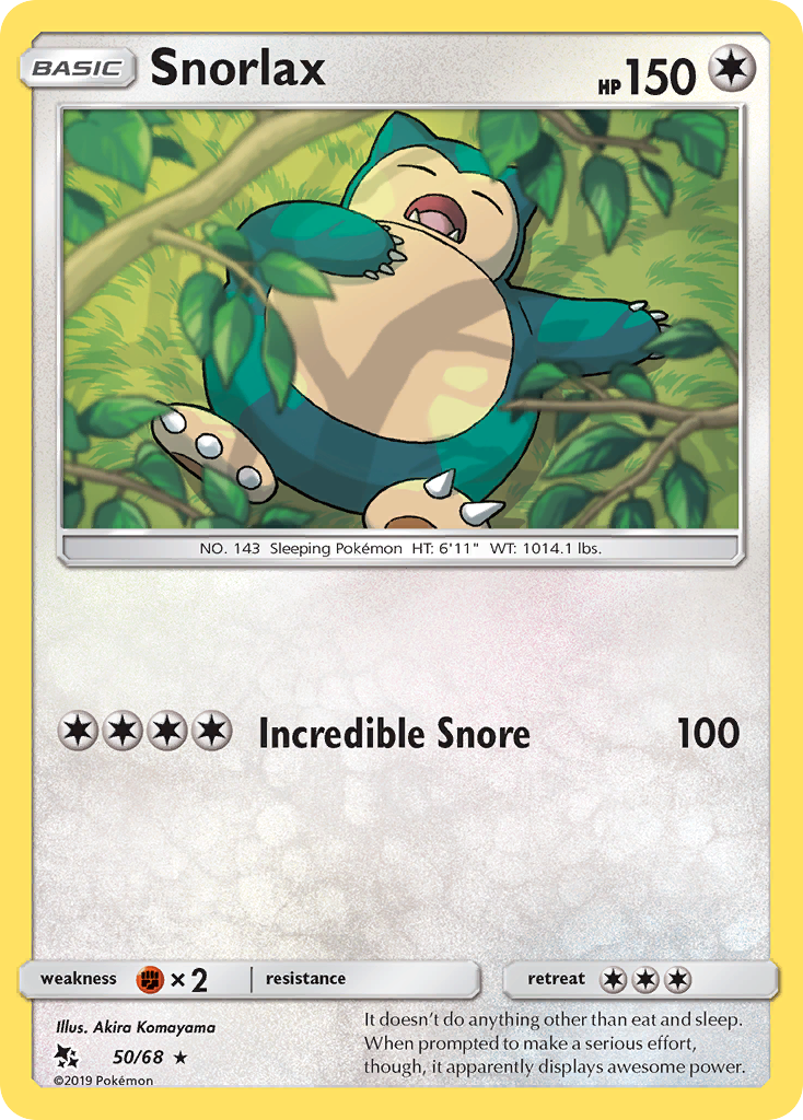 Snorlax - 50/68 - Hidden Fates