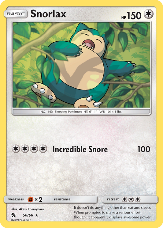 Snorlax - 50/68 - Hidden Fates