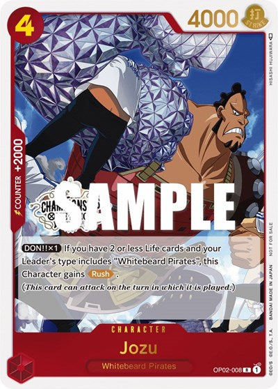 Jozu - OP02-008 - Promo (Store Championship Participation Pack Vol. 2) - One Piece Promotion Cards