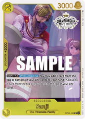 Sanji - OP03-102 - Promo (Store Championship Participation Pack Vol. 2) - One Piece Promotion Cards