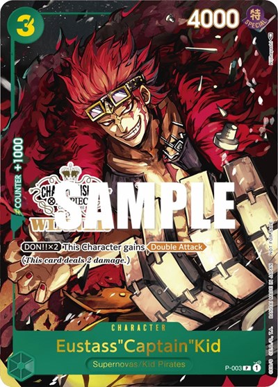 Eustass"Captain"Kid (Store Championship Vol. 2 Winner) - P-003 - Promo - One Piece Promotion Cards