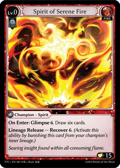 Spirit of Serene Fire - 001 - Ultra Rare - Fractured Crown