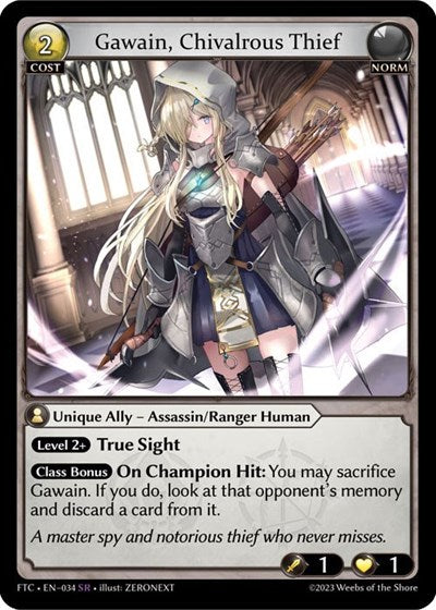 Gawain, Chivalrous Thief - 034 - Super Rare - Fractured Crown