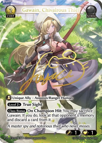 Gawain, Chivalrous Thief - 004 - Collector Super Rare - Promotional Cards